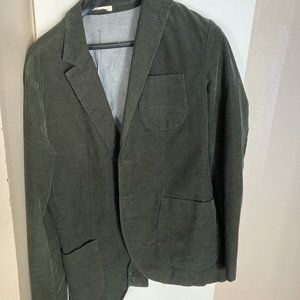 Club Monaco Forest Green Cord Blazer